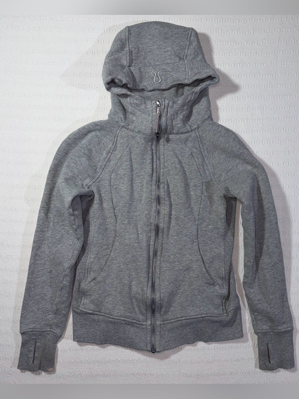 Lululemon Full Zip Scuba Hoodie Size 6 Gray Athleisure Workout